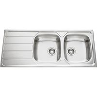Évier de cuisine Inox lisse Montebello - L 1160 x l 500 x P 160 mm - sous-meuble 60 cm - Aquatop