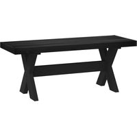 vidaXL Dining Bench NOAIN 120 x 41 x 45 cm Solid Pine Wood Black