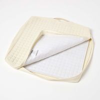 HOMESCAPES Housse de coussin en coton pour coussin d'assise, Beige