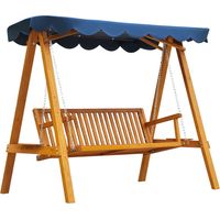 Dondolo da Giardino 3 Posti con Baldacchino 210x 130x 185cm