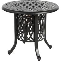 Table d'extérieur en aluminium avec seau à glace, table d'appoint de terrasse, table basse d'extérieur en aluminium avec pieds réglables, petite table basse d'extérieur