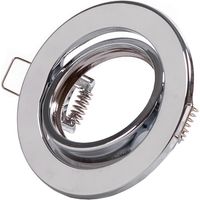 Squillare Riflettore Downlight Circolare Inclinabile "Vepa" Acciaio 90mm - Cromato