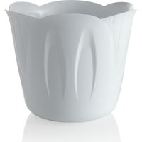 Cache pot "Mimosa" 1L - Blanc - D 15 x H 12 cm - Livraison gratuite
