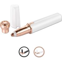 2-in-1 Eyebrow Trimmer and Face Shaver LED Light, White