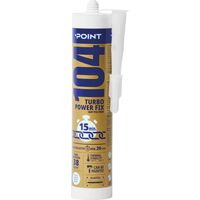Hybridkleber POINT 104 Turbo – weiß, Hochleistungsqualität, schnelle & starke Fixierung – für viele Materialien, Innen-/Außenbereich – 290 ml