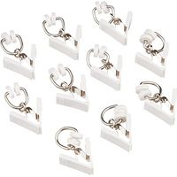 Gardinia 115 Anello con Clip, Metallo, Bianco, 15.9x8.8x0.1 cm, 20 unità