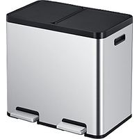 Cubo de basura con pedal Recycler acero 44 l colector doble