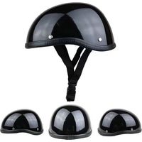 Casque de moto demi-face en fibre de carbone, casque jet léger homologué DOT, casque demi-coque de style rétro pour scooter et cruiser.