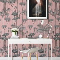 Papier peint adhésif rose élégant pour salon/chambre Pellicani