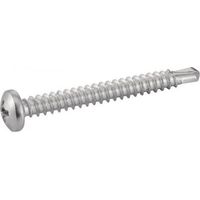 500 Vis Autoperceuses Tête Cylindrique Phillips 3.9 x 38 mm - DIN 7504 M - Acier Zingué - D-Work