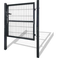 Hengmei – Portillon de jardin en acier galvanisé 100 x 100 cm – Résistant aux intempéries – Design élégant – Couleur anthracite