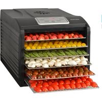 Obst und gemüse dörrgerät 6 tabletts 500w - Kitchen Chef - SECCO 6 BLACK