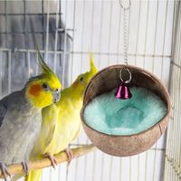 Nid d'oiseau, perruche de noix de coco naturelle Nid d'élevage