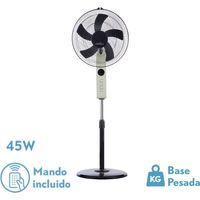 Ventilator de stehend Zirkus beige/schwarz 3vel 45w regx43x40cm oszillierend 5asp.w/remote und timer