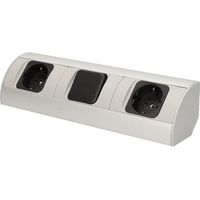 Unterschrank-Möbelsteckdose 2x230V mit Schalter - OR-AE-1304(GS) Schuko