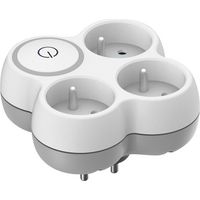 Triplite 16a Façade + Interrupteur Gris / Blanc