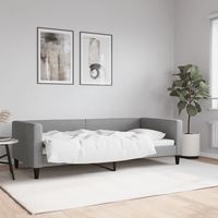 Lit de repos sans matelas gris clair 90x200 cm tissu vidaXL