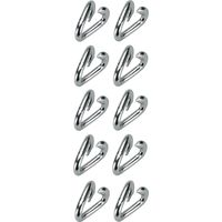 10x Maillon de sécurite 5mm fausse maille acier ouvert chaîne câble corde attache spirale