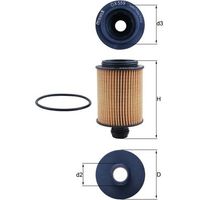 Filtre à huile OX559D Knecht