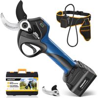 40mm Tijeras de Poda Eléctricas con Cable de Extensión, Tijeras de Podar Batería con 21V 4Ah/4Ah, Tijeras progresivas Profesionales para huerto 8605Pro
