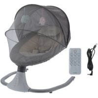 Berceaux électriques pour bébé, Transat bébé,berceau à bascule apaisant pour bébé avec prise USB,Balançoire à 4 vitesses,Avec télécommande,Bluetooth Music,gris