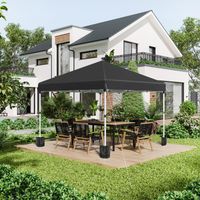 Höhenverstellbarer, faltbarer Gartenpavillon mit UV-Schutz 30+, 2 Seitenwänden und inklusive Tragetasche.