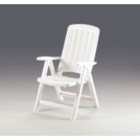 Bica – Fauteuil relax inclinable blanc en polypropylène – Confort optimal – Design ergonomique – Pour espaces modernes