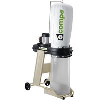 ASPIRATORE TRUCCIOLI POLVERE DOPPIO SACCO CARRELLATO 600m3/h 550W 65Lt COMPA