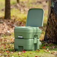 Costway – Toilette chimique portable 20L – HDPE léger pour camping et caravane – Charge max. 200 kg – Facile à nettoyer et à transporter