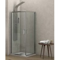 Cabine de douche NEW FLORA 100 80x80 x170 cm profilé chromé