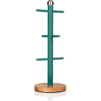 SWAN Nordic Nordic Porte Tasse à Café Arbre à 6 Tasses Acier au Carbone et Base en Bambou Vert