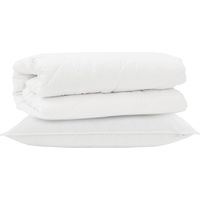 Ensemble de Duvet avec oreiller 2 pcs Blanc Microfibre