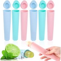 Moule à Glace Sans BPA, Moulle Esquimaux Silicone, Moule a Glace, Glaces à L'eau, Ice Pop Mold Popsicle Sorbet DIY Réutilisable, Moulle Magnum pour DIY Sorbet Yaourts