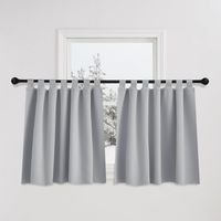 Lot de 2 Rideau Occultant avec Pattes, Thermique Isolation Lumineux, Polyester Lavable, Pour Cuisine Chambre