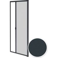 Avosdim – Moustiquaire enroulable pour porte 140 x 230 cm – Aluminium gris anthracite texturé – Store coulissant anti-insectes – Recoupable
