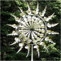Tigrezy Gartendekoration. Metall-Windmühle mit Metall-Gartenstecker für den Garten. magische Metall-Windmühle für Garten. Hof. Gartendekoration