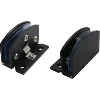 2 charnières pour portes vitrées compatibles avec armoires, vitrines, caves à vin, charnières de portail, pièces de rechange, noires (4728 mm)