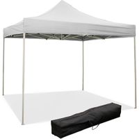 Gazebo richiudibile pieghevole 2 X 2 Bianco ricoperto in PVC impermeabile