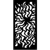 SPLASH - Panneau ajouré en PVC - Brise-soleil - Couleur : noir - Dimension : 47x94 cm