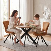 HIPIHOM Chaise de salle à manger rembourrée en tissu, structure robuste en métal noir de style griffe, coussin d'assise doux et confortables, chaises de salle à manger, Pesant 150 kg(2 chaises, Jaune)