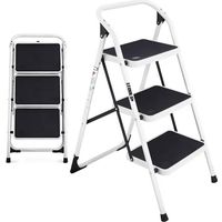 Escabeau 3 marches BM TOOLS BMT-ESC3-ACC, Haut. de travail 69 cm, se range facilement, Marches anti-dérapantes, Robuste,Durable