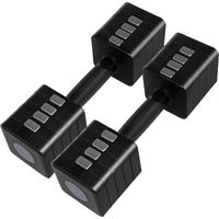 Centra A Pair 2.8KG-10KG Adjustable Dumbbells With Metal Weight Block Set Black