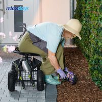 Siège de jardin mobile avec rangement