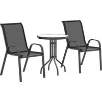 Three-Piece Outdoor Garden Set - Black