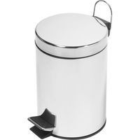 Poubelle corbeille à papier pour salle de bain 3 l en acier inox bureau cuisine