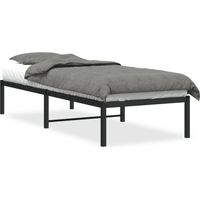 vidaXL Cadre de lit métal noir 80x200 cm