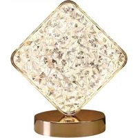LAMPE DE TABLE LED RECHARGEABLE ATMOSPHÈRE CRISTAL 3W DIAMOND TOUCH RHOMBUS
