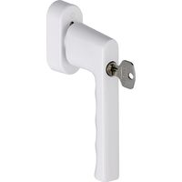 Poignée de fenêtre Hamburg 0700S/UD9020 Aluminium F9016/Blanc de circulation 32-42mm verrouillable