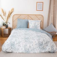 Parure de couette polycoton 60 fils 260x240 réversible TOILE