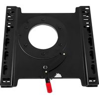Plaque pivotante de siège - Base pivotante - Pour siège conducteur - En tôle d'acier lourde - Rotation à 360° - Noir poli - 46,5 x 57 cm - Pour Mercedes Benz Sprinter VW T5 T6 Ford Transit